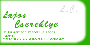 lajos csereklye business card